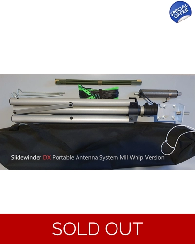 Slidewinder DX Portable Antenna System Mil Whip Version.